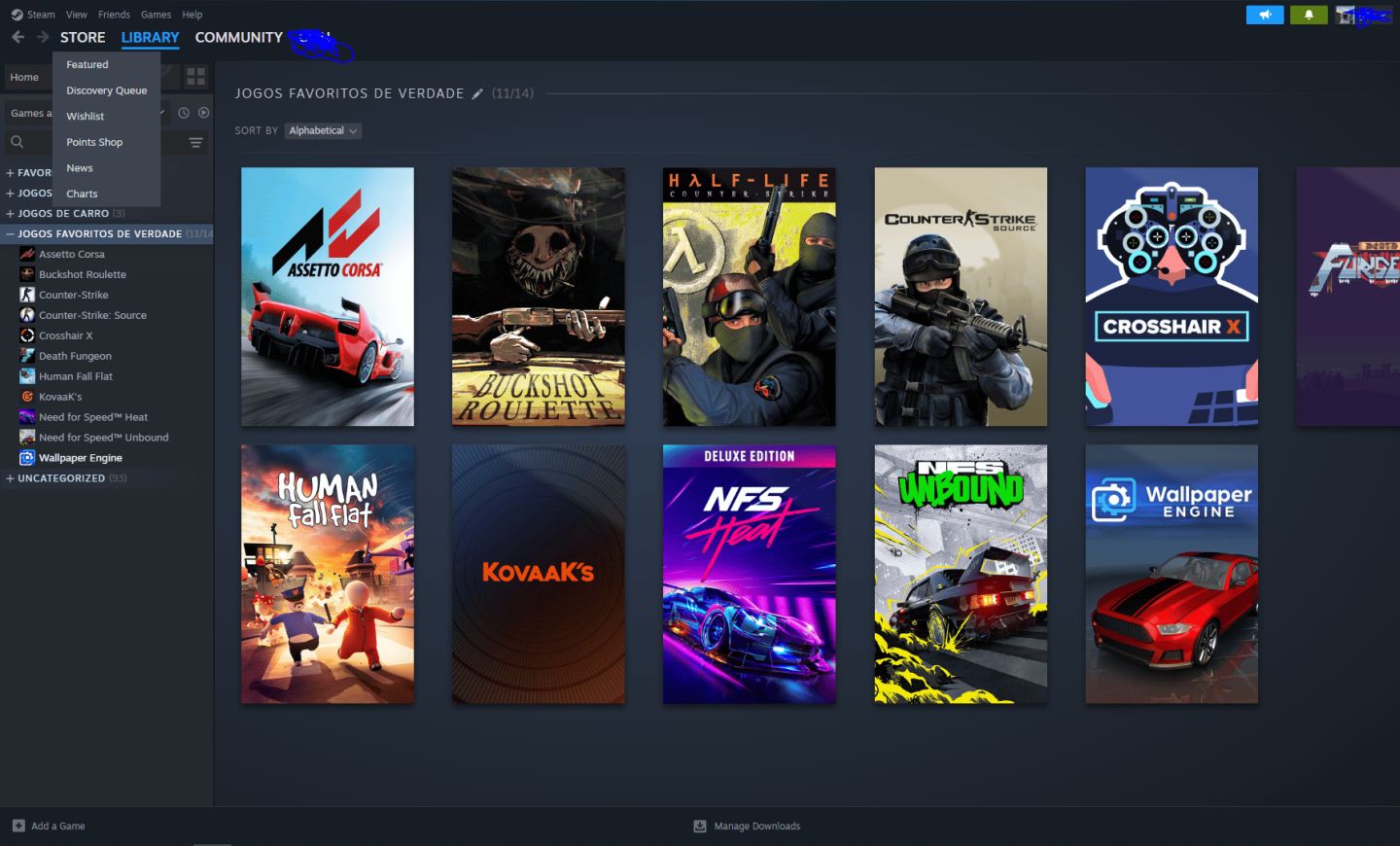 Conta steam com jogos legais