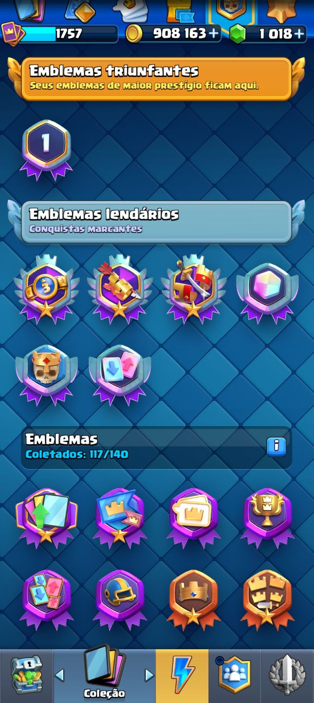 CONTA CLASH ROYALE-13.5k TROFÉUS| ARENA 32 | 17 EVOLUÇÕES | 9 HERÓIS | NÍVEL 16