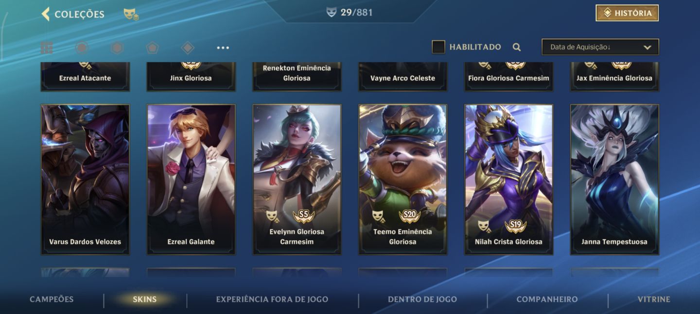 Conta de Wild Rift (Mestre)