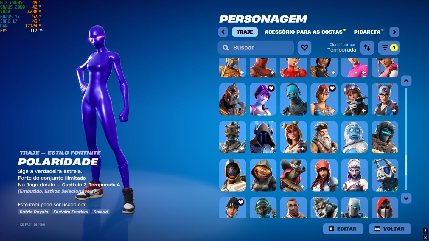 CONTA FORTNITE SEASON 4 (FULL)
