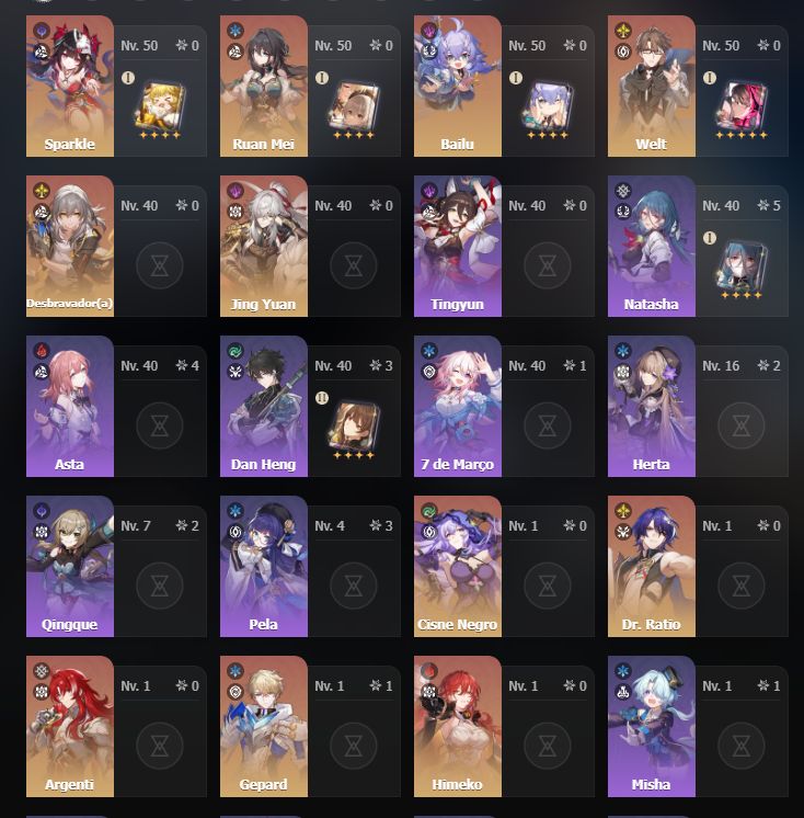 CONTA GENSHIN + ZZZ + HSR, + 20 T5 CONTA ANTIGA DESAPEGO