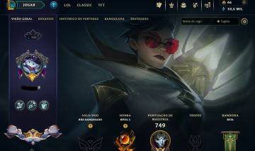 CONTA UNRANKED - 170 SKIN - FULL CHAMP + BRINDE INSANO! - 100% SEGURA!