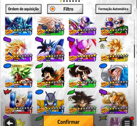 Dragon ball legends, Legend Freeza, Ultra G. Freeza com time formado PvP