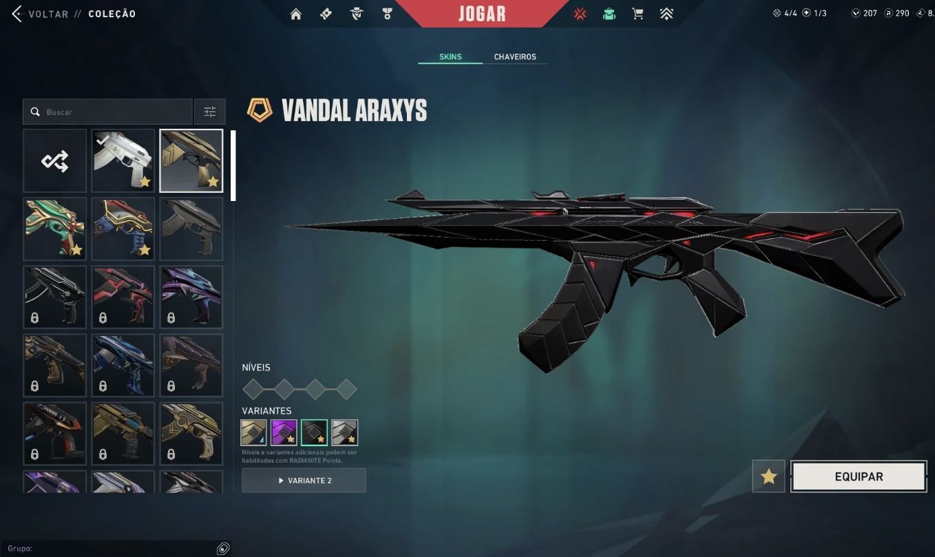 CONTA FULL PREMIUM |+19k VP EM SKINS (ARAXYS, IMPERIUM, NOCTURNUM, ZERØFANG).