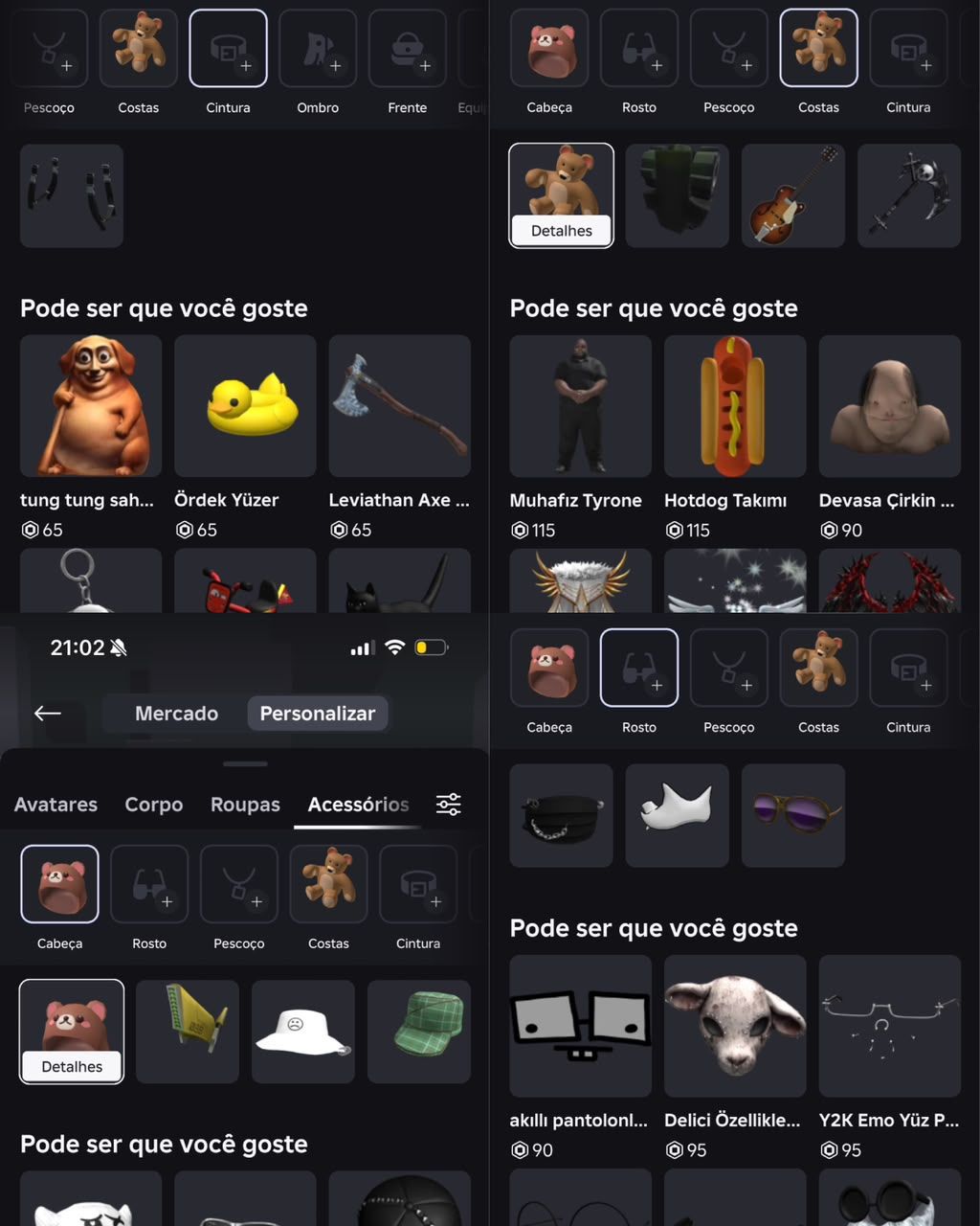 CONTA DE ROBLOX INVENTARIO AVALIADO EM 1.8K DE ROBUX
