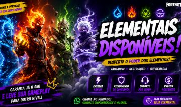 ELEMENTAIS DISPONÍVEIS GARANTA O SEU AGORA! Fortinite Elementais