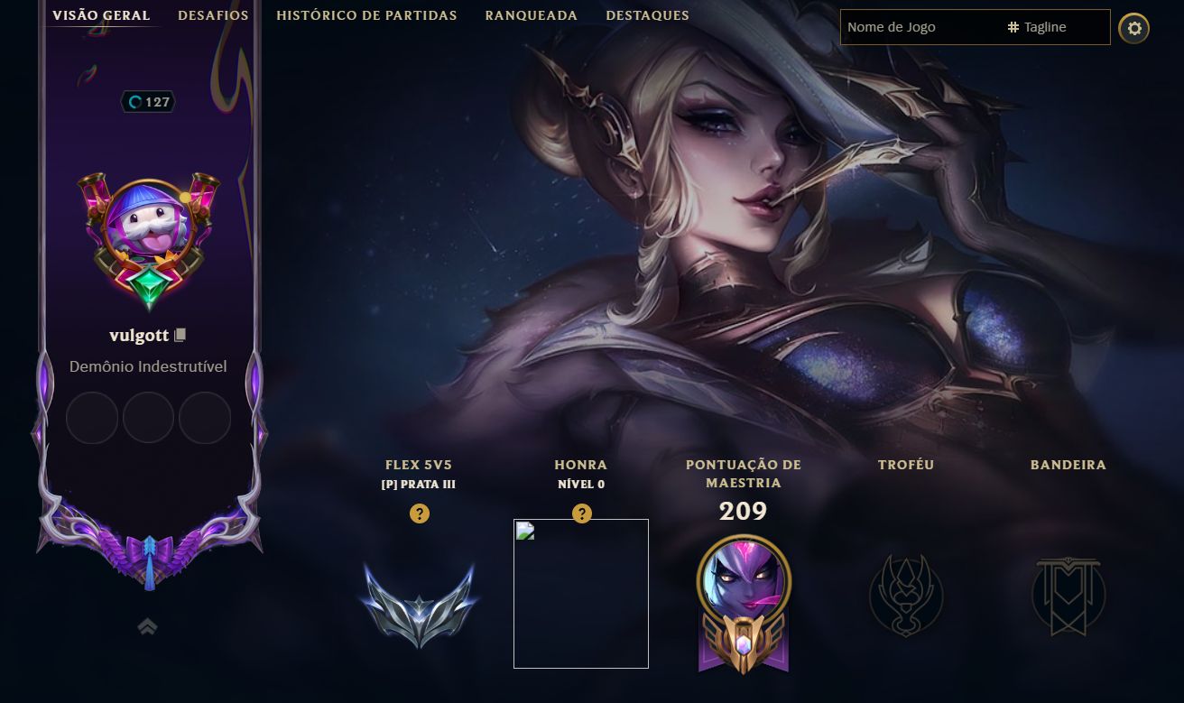 Conta com 69 skins excelente pra upar