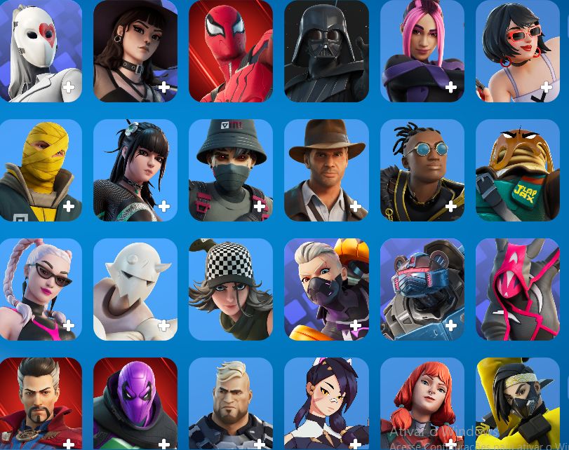 CONTA FORTNITE COM VARIAS SKIN, ACOMPANHA 3,400VBUCKS