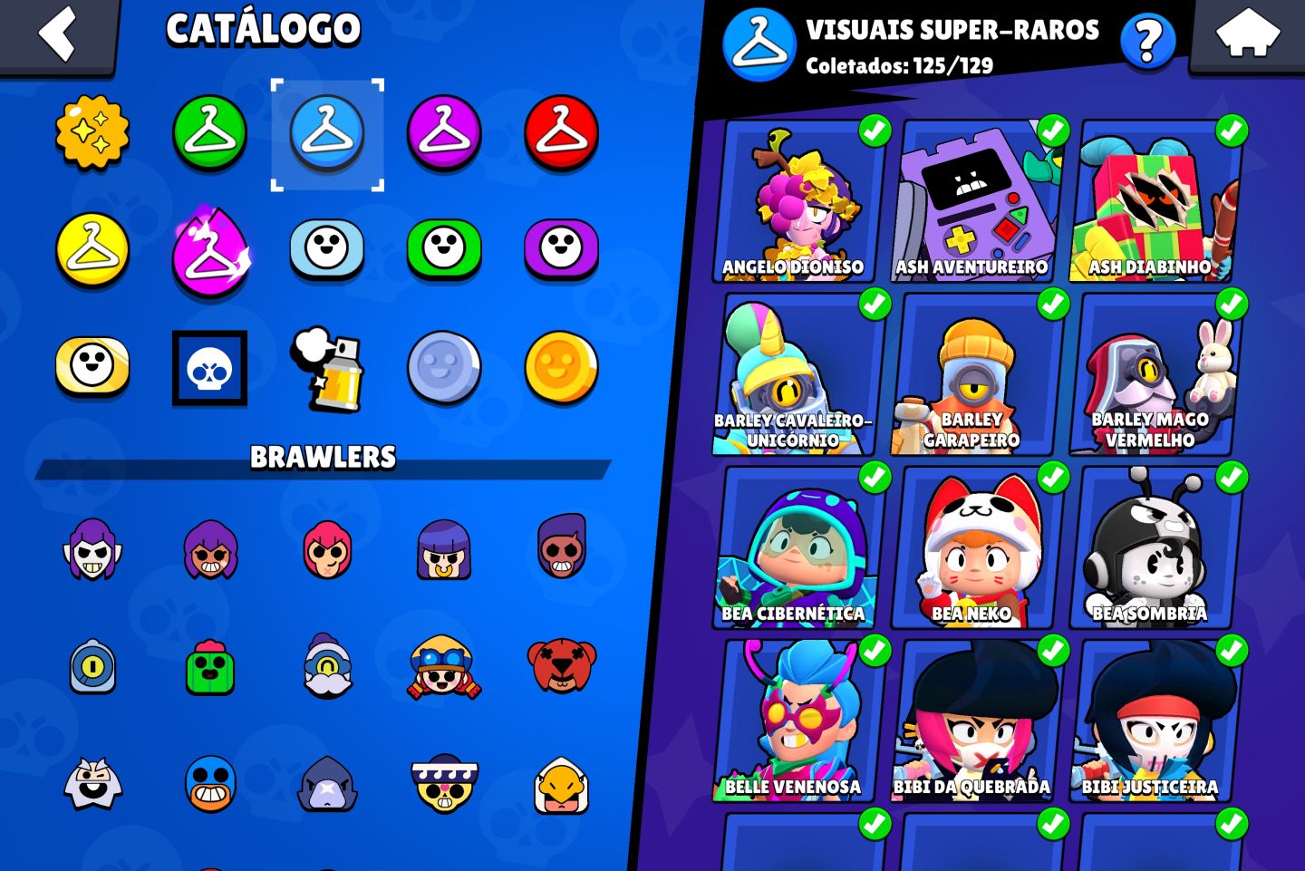 CONTA RARA, 148K TROFEUS +600 SKINS,FAMA ALIEN II, FULL BRAWLERS, FULL BUFFIES