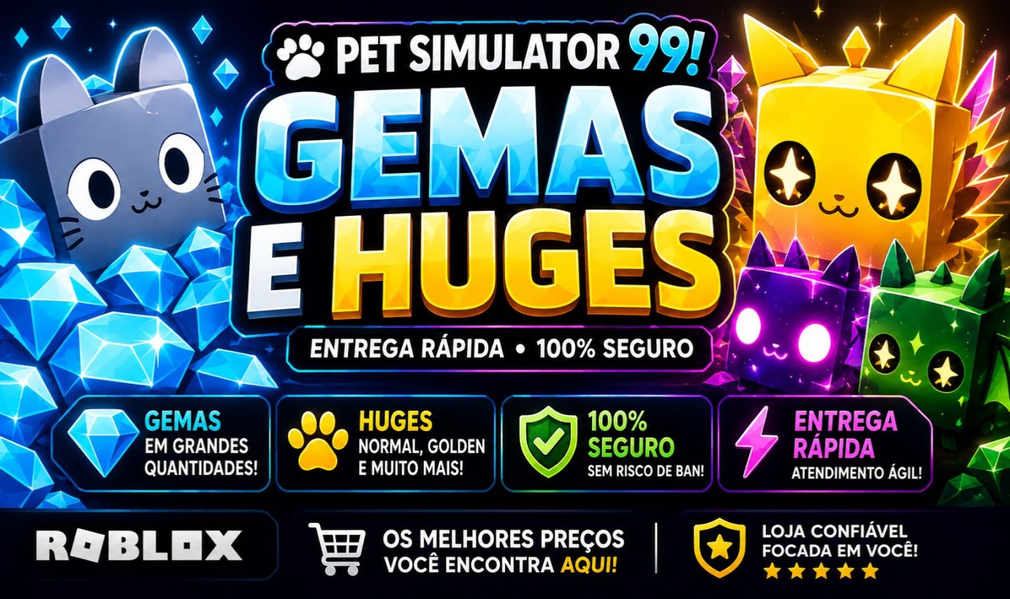 GEMAS + HUGES / Pet Simulator 99 [ MELHOR PREÇO! ] ESTAMOS EM PROMOÇÃO