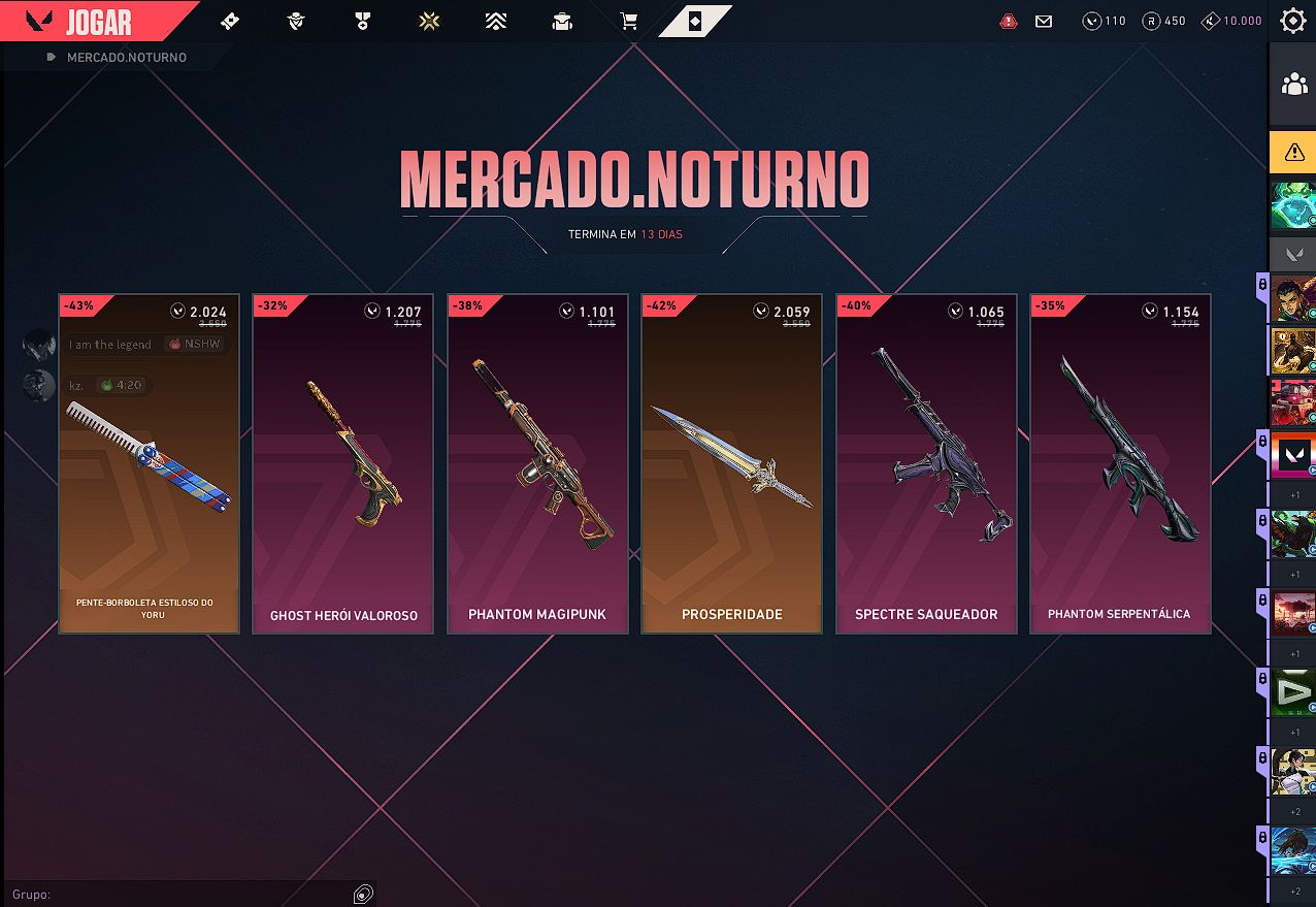 Conta de valorant dima com duas skin, uma de phanto é outra de vandal