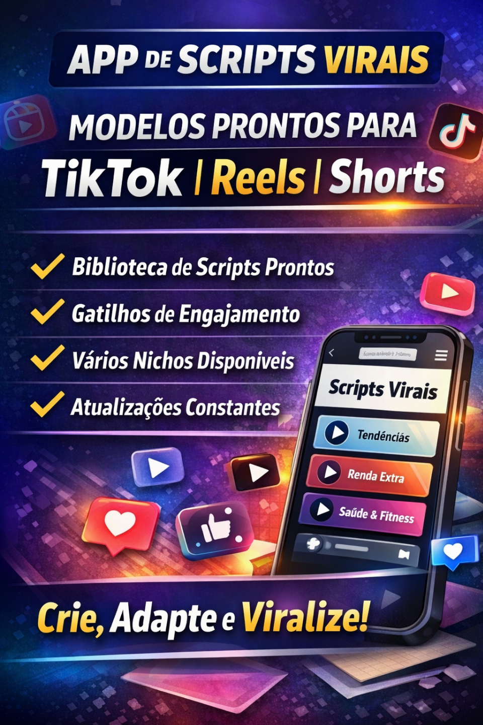 ViralScript [Script Viral Validado] Domine TikTok, Reels e Shorts