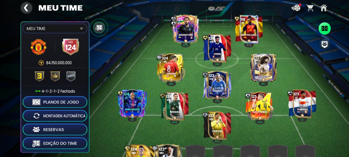 Conta fc mobile intermediária ger 124-125 para iniciantes