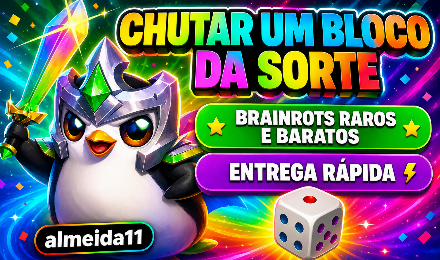 CHUTAR UM BLOCO DA SORTE - ROBLOX - BRAINROTS RAROS E BARATOS