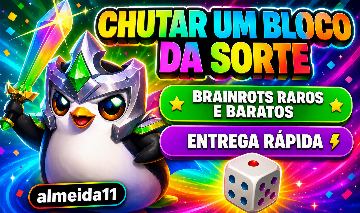 CHUTAR UM BLOCO DA SORTE - ROBLOX - BRAINROTS RAROS E BARATOS