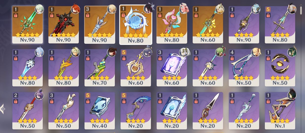 Conta Genshin Impact AR 57 Flins + Varesa + Nefer + Mavuika All Premium