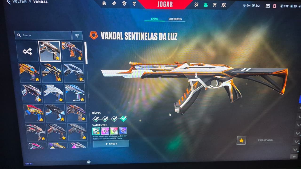 CONTA VALORANT EX ASCENDENTE NVEL 180 COM ALGUNS PACOTES E MAIS DE 50 SKINS