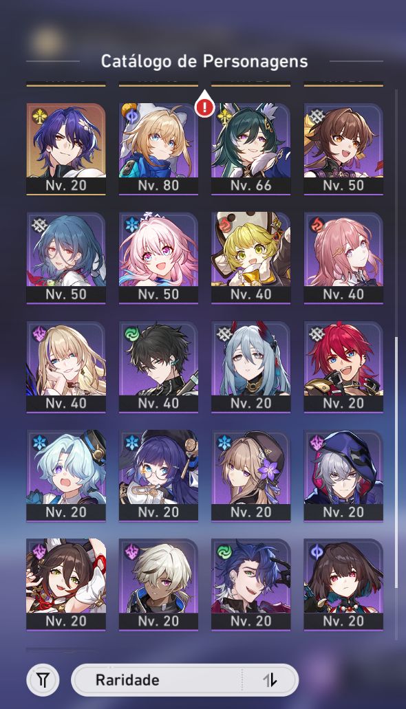 Conta Honkai Star Rail castorice, cipher, tribbie, firefly, saber, e muito mais