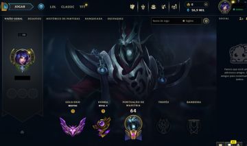 CONTA MESTRE LOL 62% WINRATE (SEM RANK ANTERIOR)