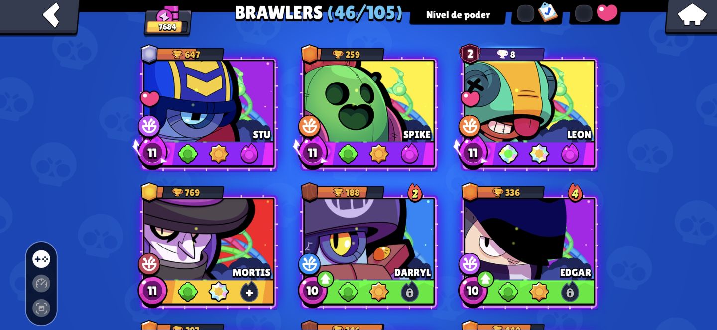 Conta brawl Stars de 7 mil trofeus esta parada!!