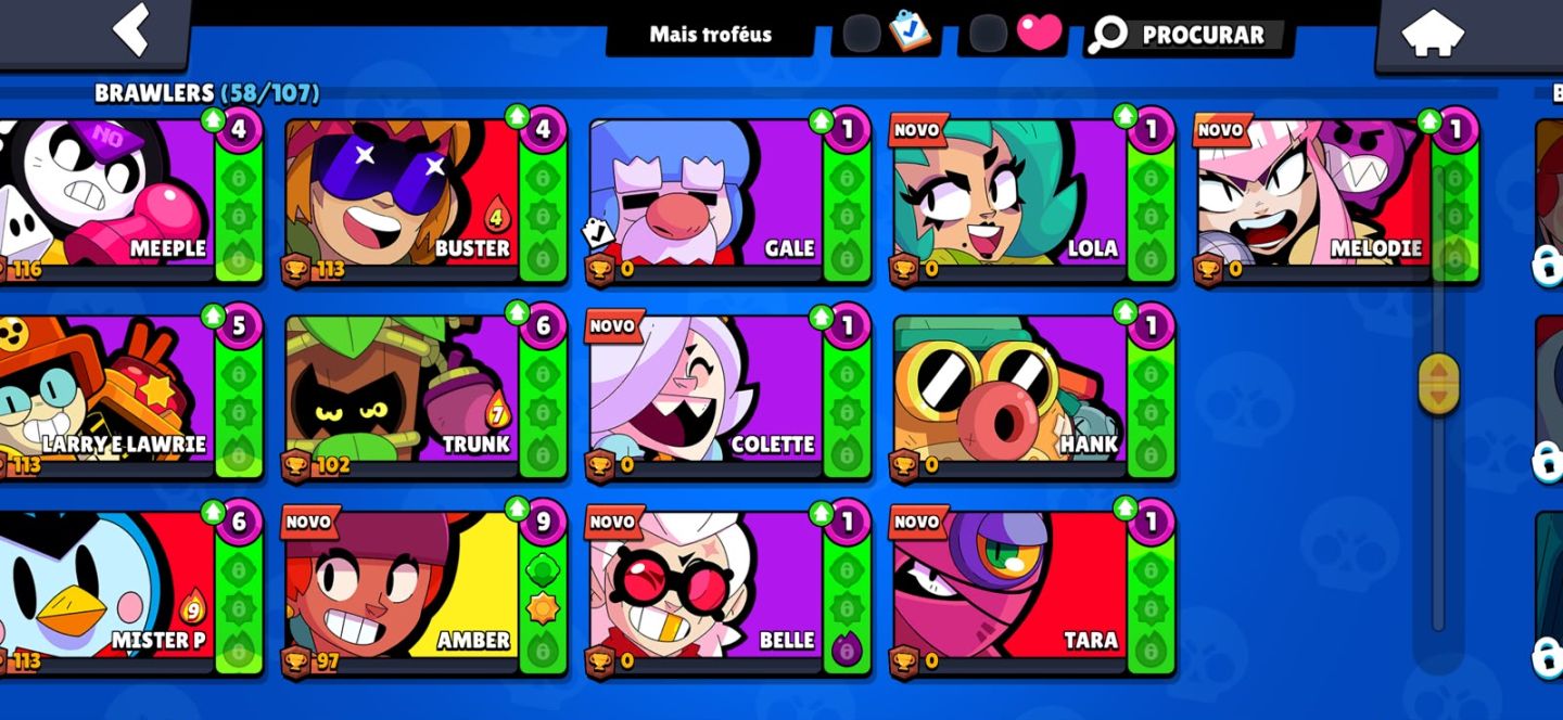 CONTA BRAWL STARS | VÁRIOS BRAWLERS + SKINSz