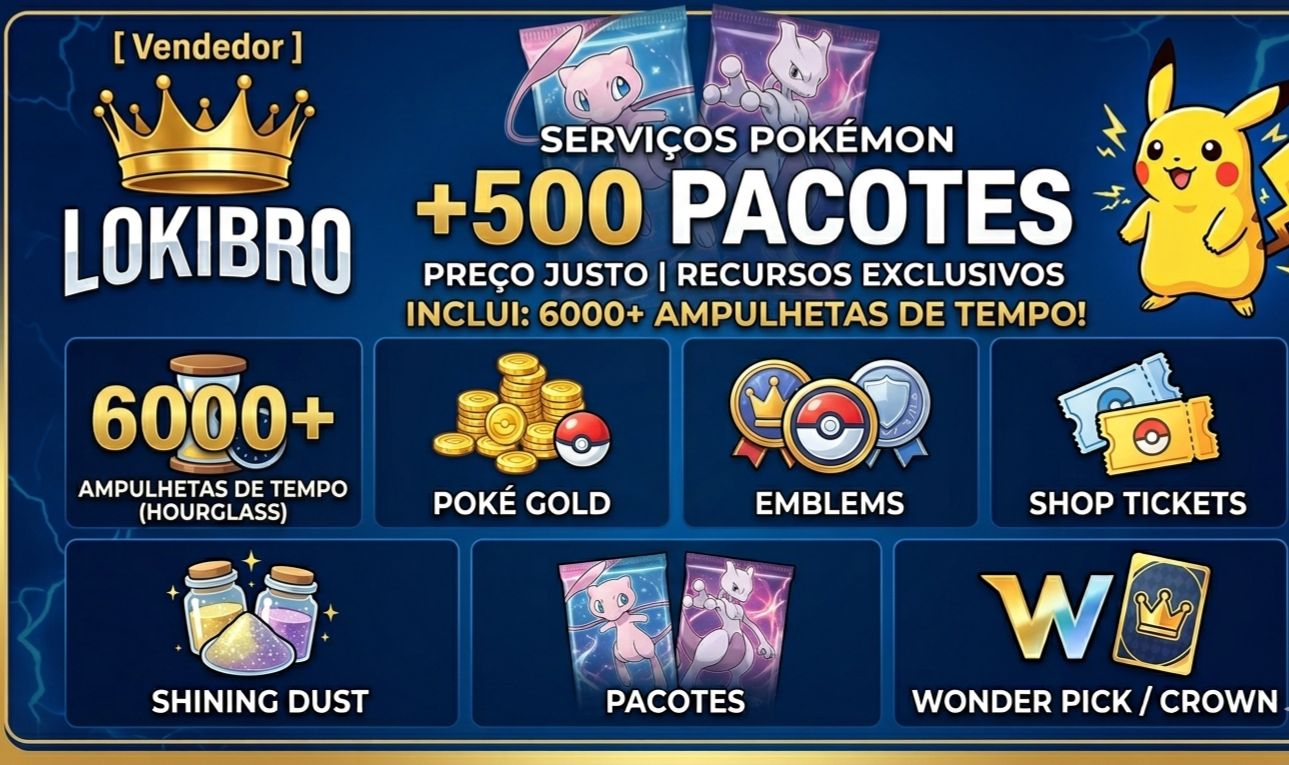 POKEMON TCG POCKET | CONTAS STARTER A 6000 AMPULHETAS C/ CROWN