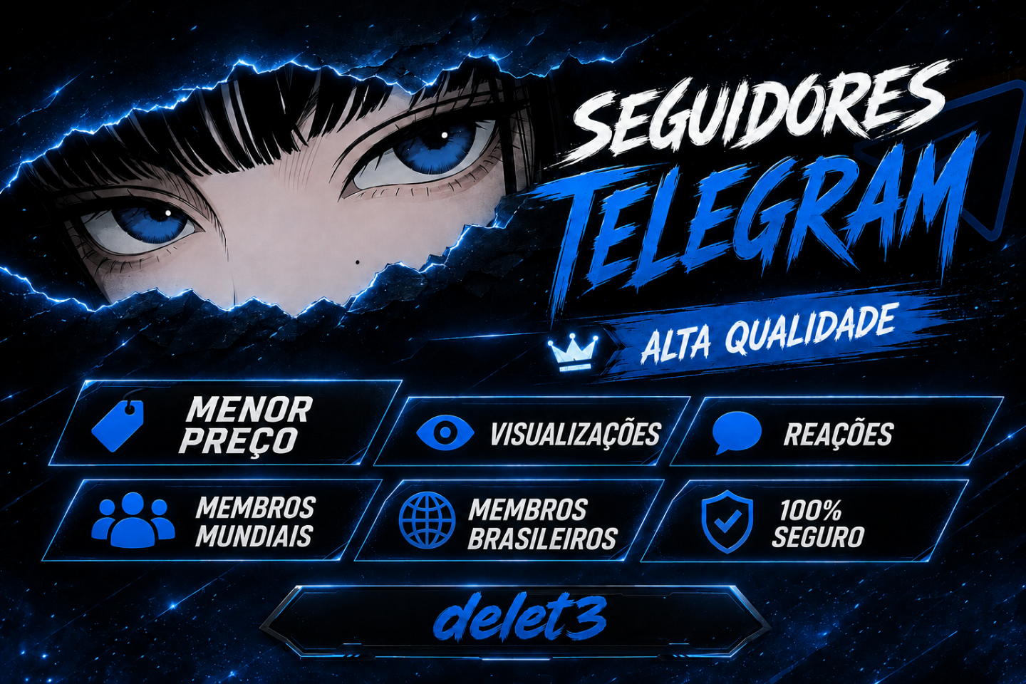 [MELHOR PREÇO] TELEGRAM | MEMBROS BR e MUNDIAIS | REAÇÕES | VISUALIZAÇÕES |