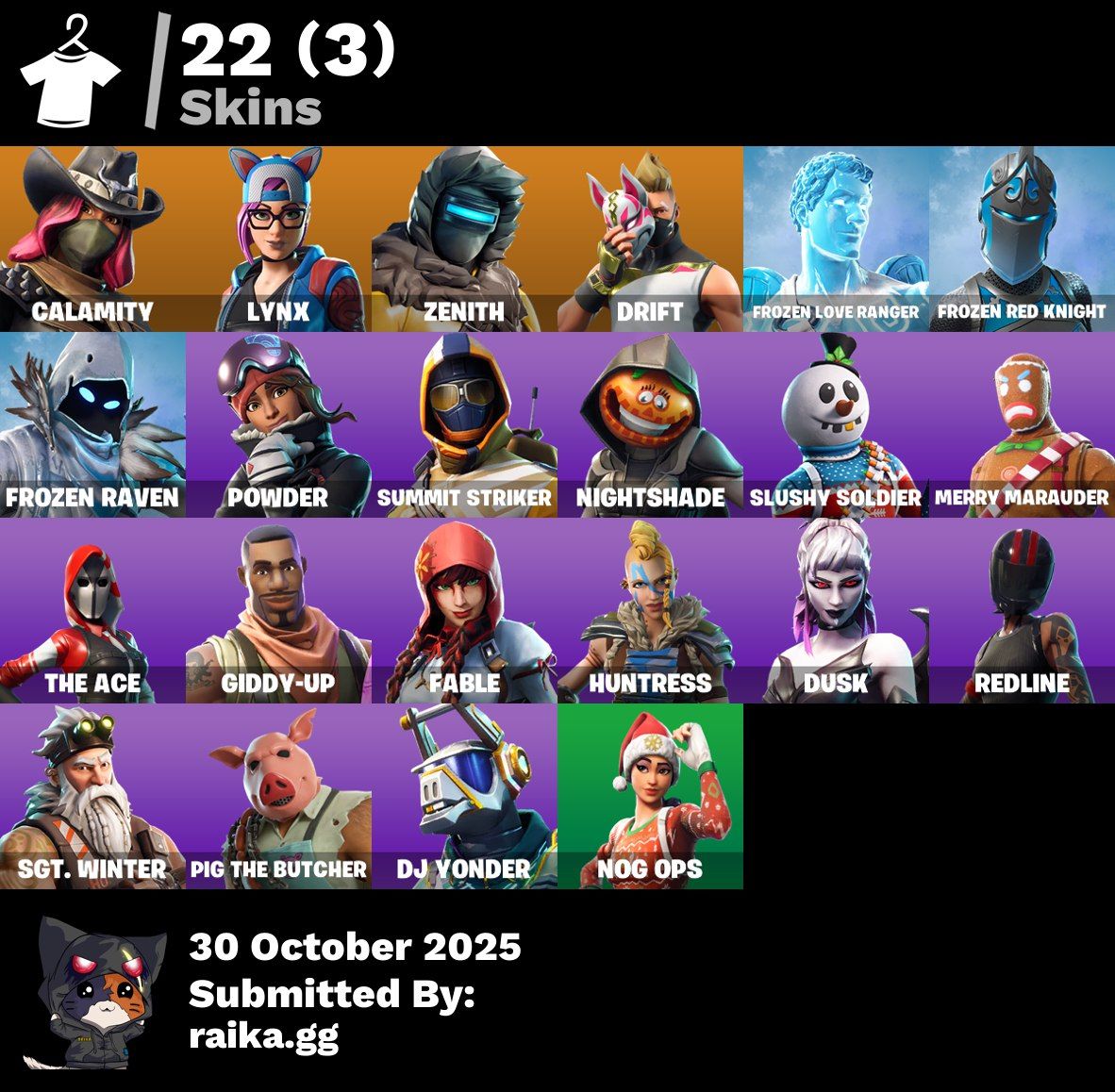Conta Fornite Calamidade e Zenith