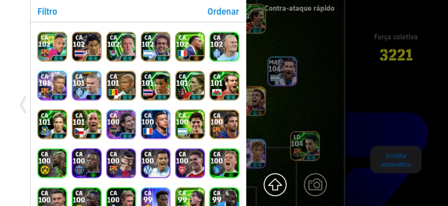 CONTA EFOOTBALL BRABA PRA SAIR LOGO JOGADORES RAROS
