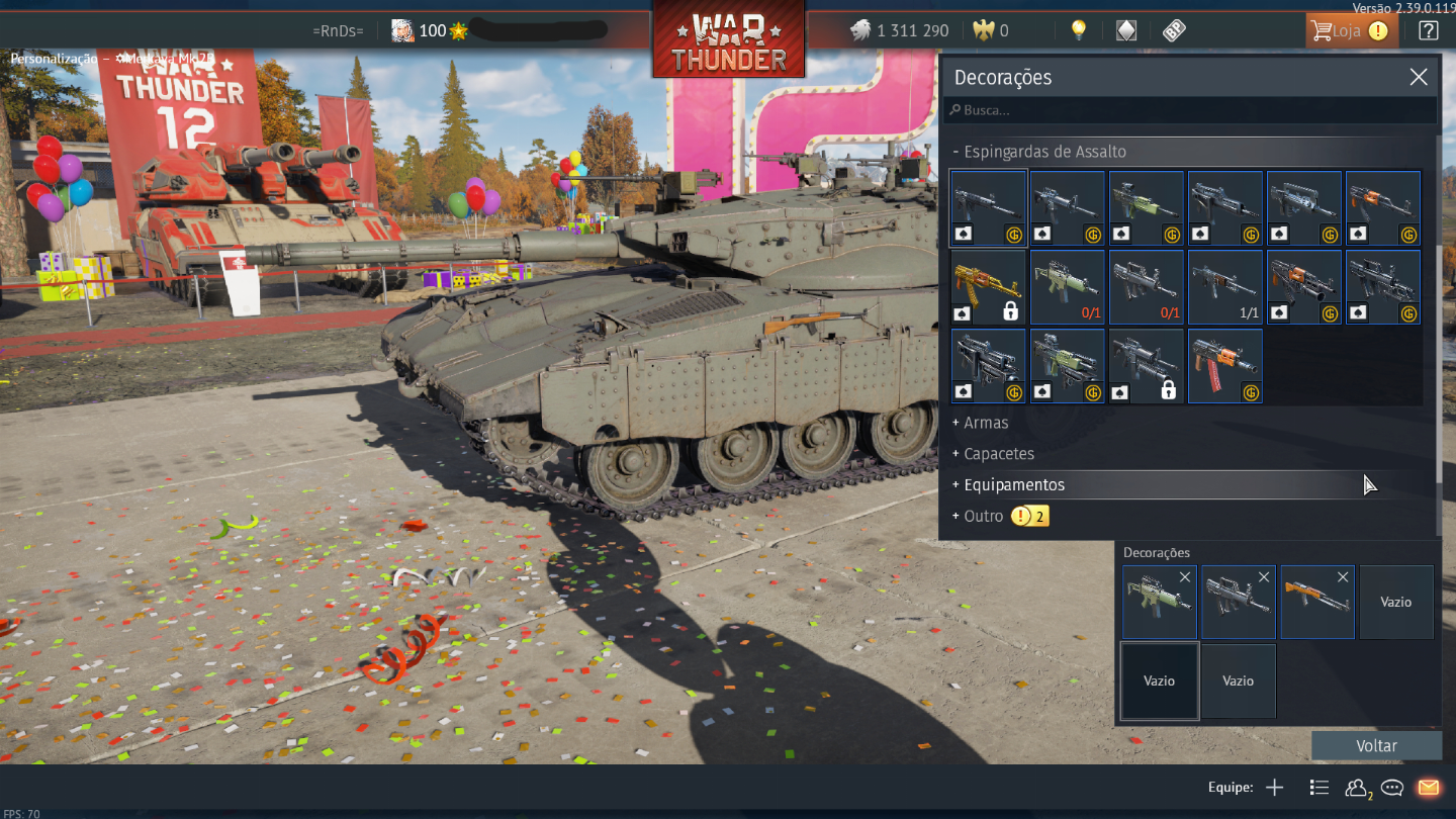 CONTA WAR THUNDER LVL 100 COM DIVERSOS VEICULOS RAROS INCLUINDO O OBJECT 279