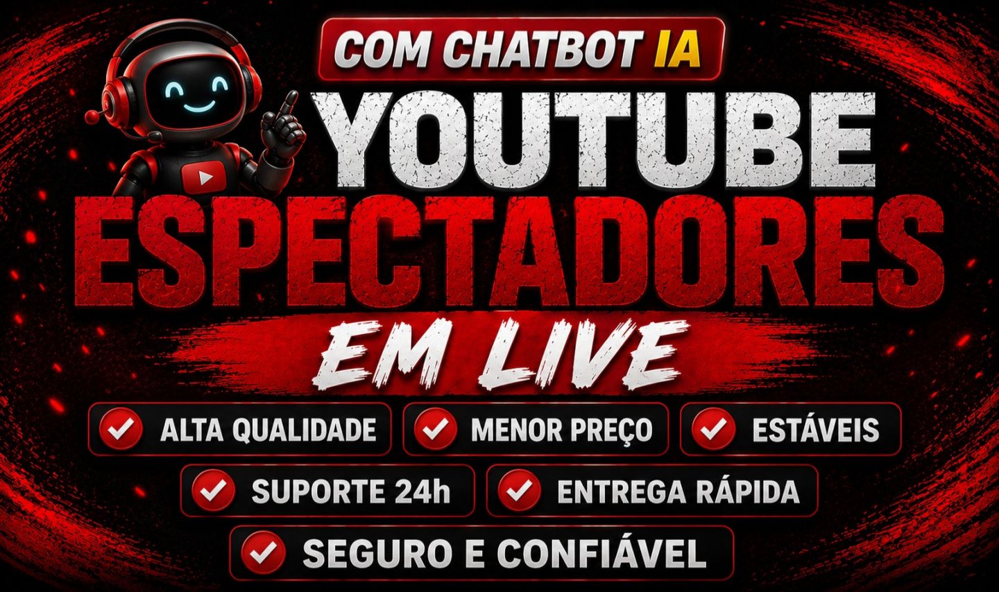YOUTUBE Viewers Online PARA SUA LIVE + CHAT (MENOR PREÇO)