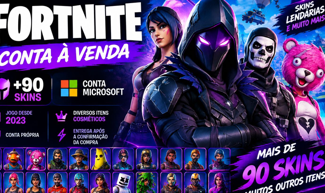 CONTA FORTNITE MICROSOFT | +90 SKINS | CONTA COMPLETA