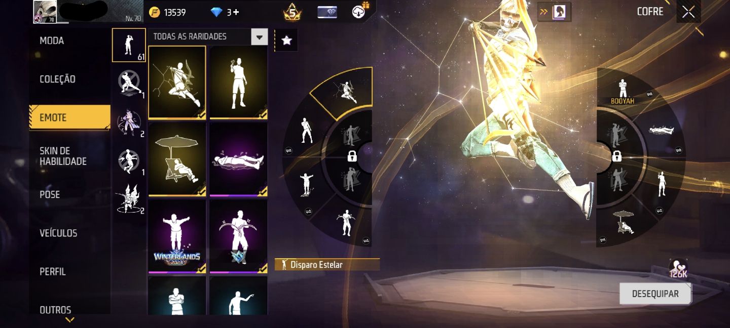 CONTA DE FREE FIRE COM 2 ANGELICAIS, FITINHA, muitas PARCERIAS e muito mais