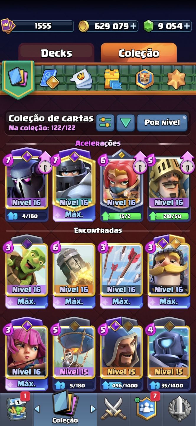 Conta de clash royale 12k de troféus