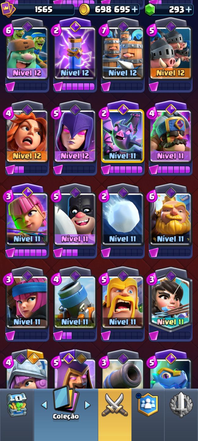 Conta de clash 10k de trofeus focada logbait 7 anos 17 evos