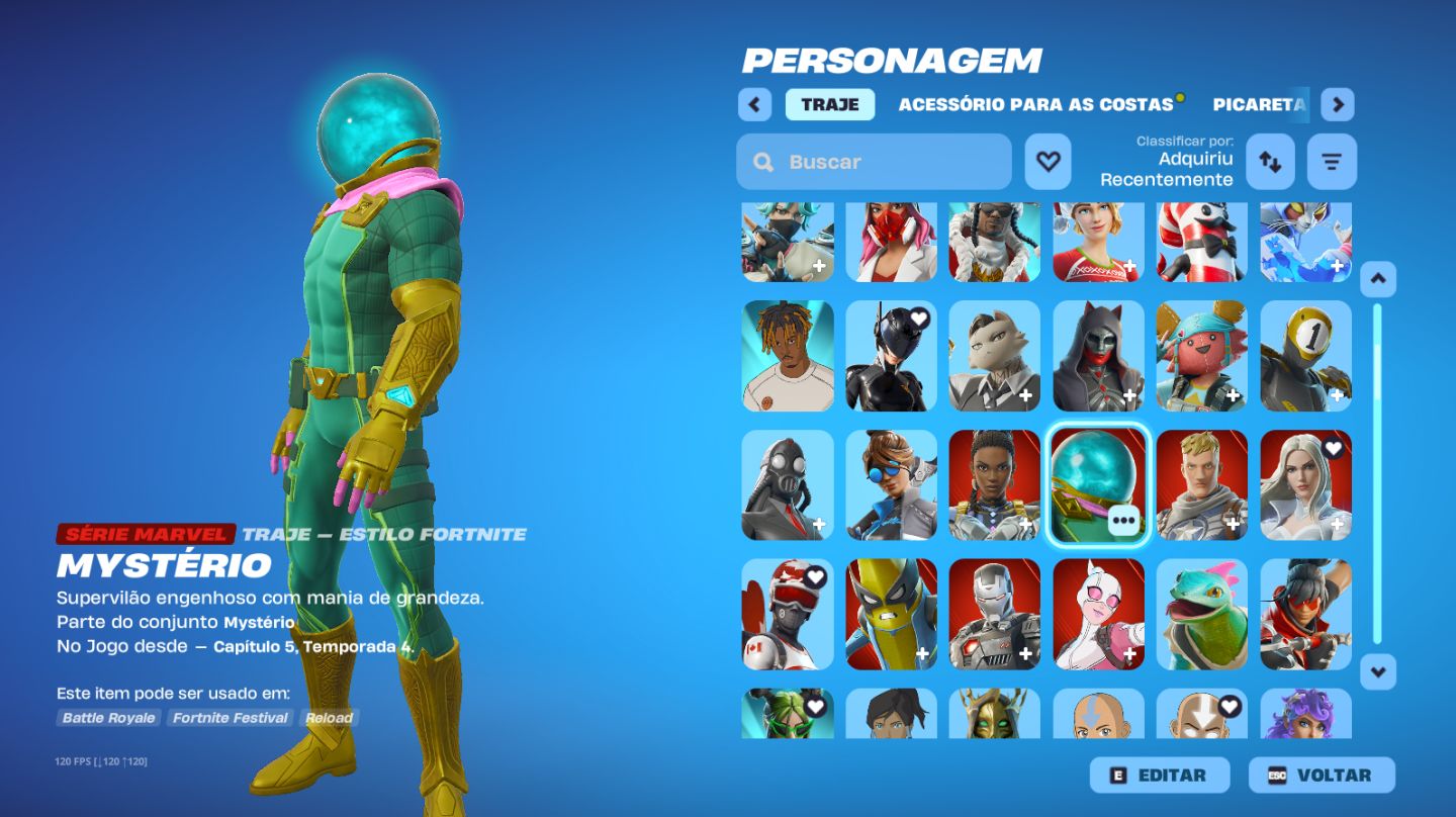 Conta Fortnite com 205 Skins Picareta Minty Axe/Glow/agente corrupto/ o ceifador