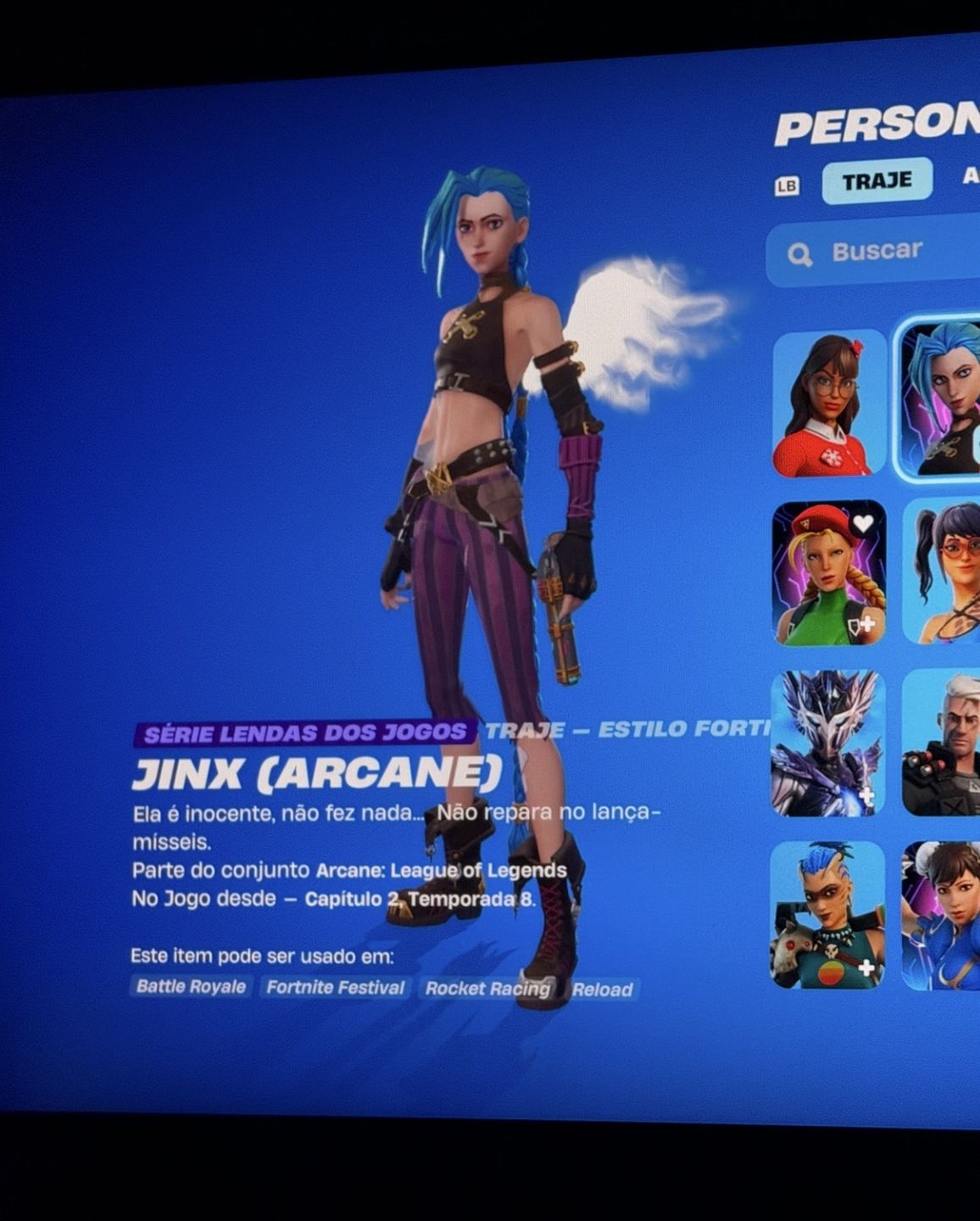 FORTNITE CAP 1 |OG FUNDADOR (V-BUCKS) | CHUN-LI + JINX + FOICE + 1300