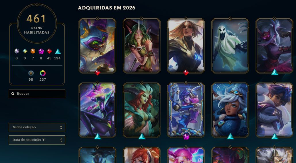 Conta de lol - GM 1500 PDL - 450 skins
