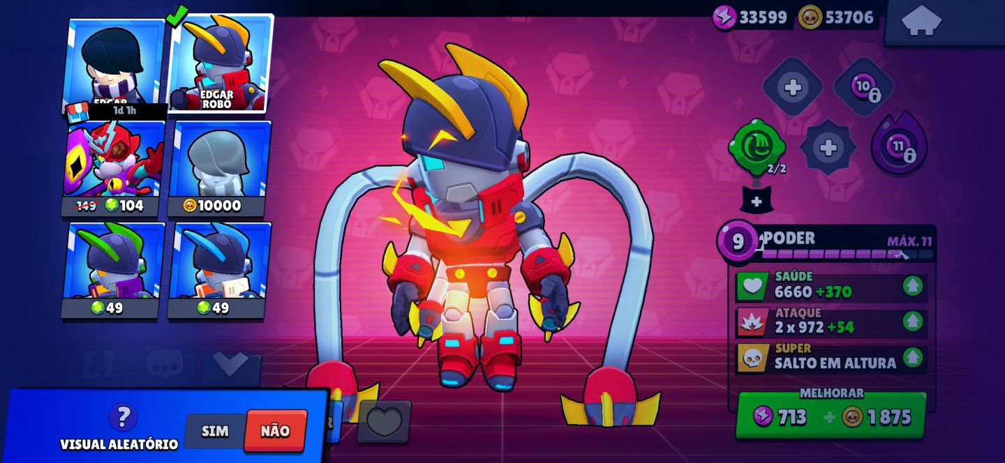 CONTA BRAWL STARS RARA! Colette Trixie, Vírus 8-Bit Original, Poco Starr e mais!