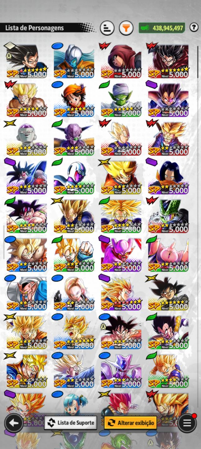 Conta dragonball legends com o novo goku ssj e cooler ultra