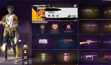 CONTA FREE FIRE VETERANA, NIVEL 79 E 31K DE LIKES + 3 ANGELICAIS FEMININA !