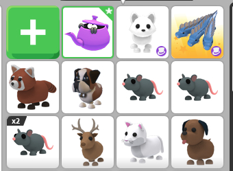 Meus itens antigos do adopt me