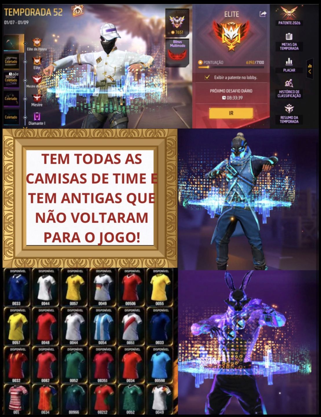 Conta FreeFire Rara (Preço Ngeociavél)