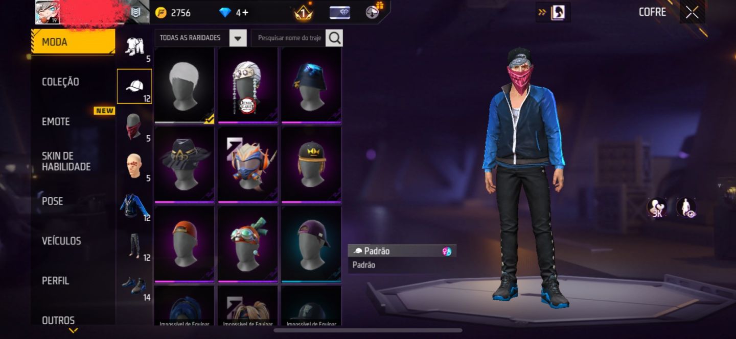 CONTA FREE FIRE DOZE SKORPION EVO,DUNK MASTER E ETC.