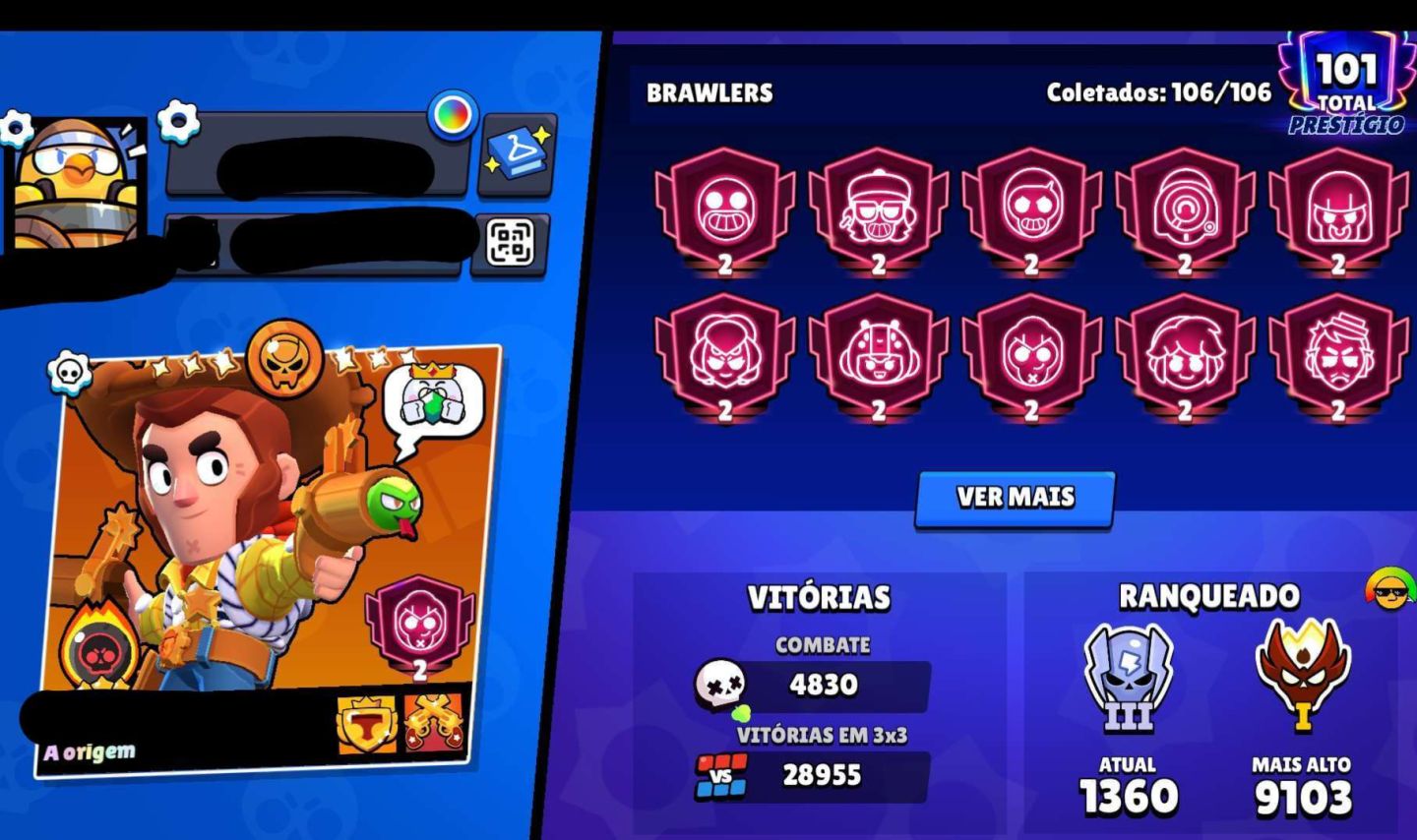 Brawl Stars - Conta criada em 2018 com diversos itens e skins