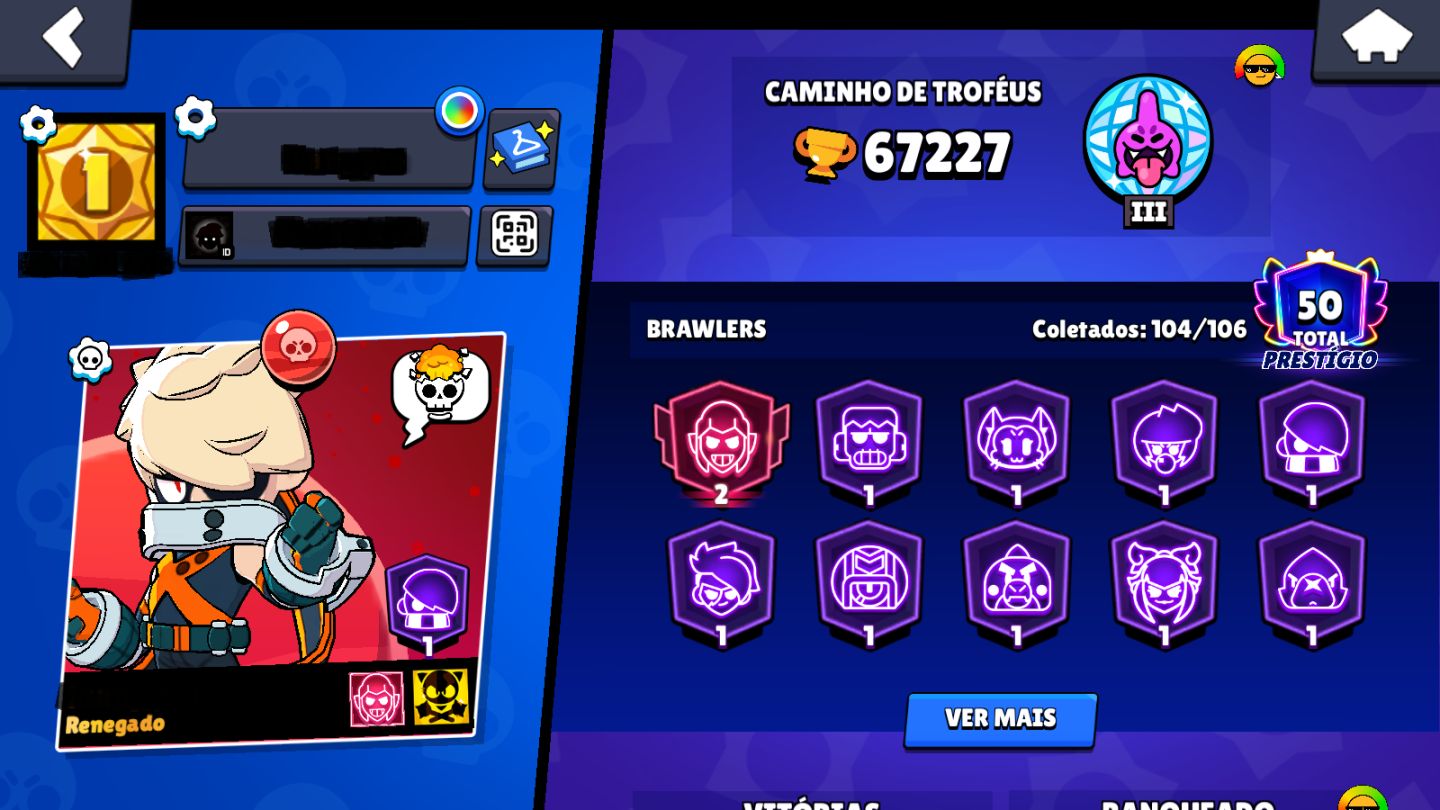 CONTA BRAWL STARS | 67K+ TROFÉUS | 60 BRAWLERS LVL 11 | 36 HIPER | CONTA 2019