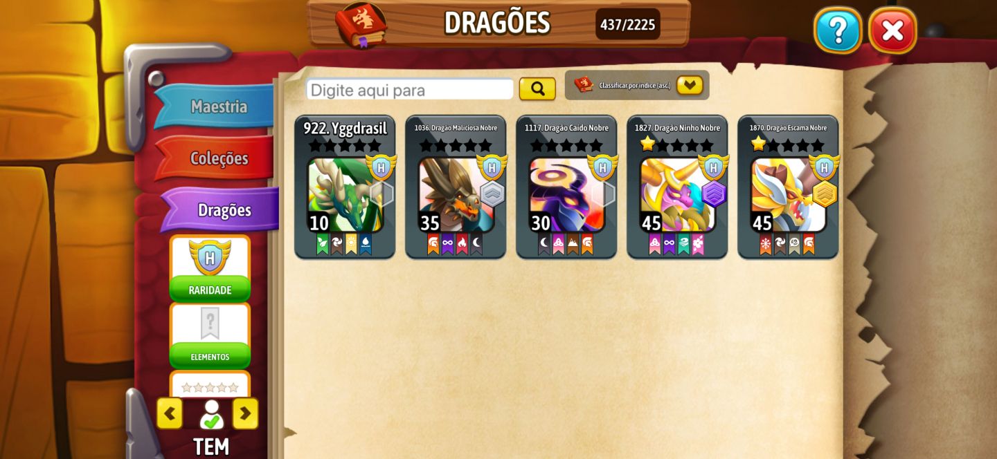 Conta de Dragon City Antiga Nivel 75