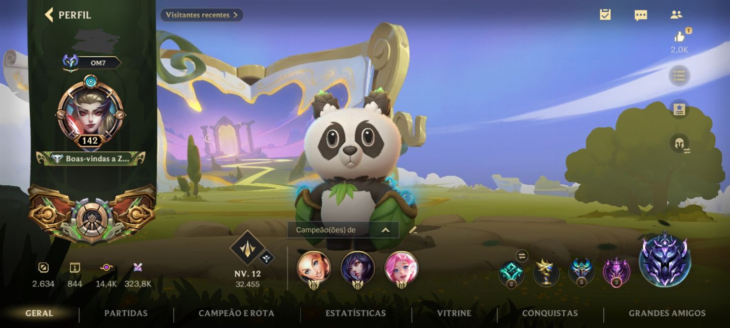 Conta Wild Rift 68 skins, 88 campeões