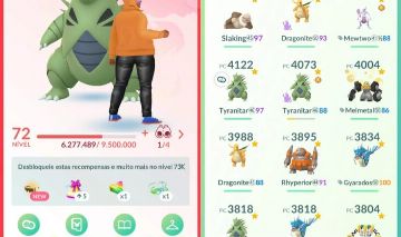 Conta pokemon go - lvl 72 - 2016 - 1000 shiny