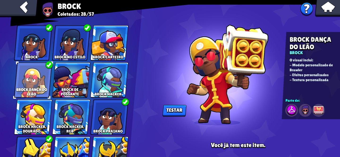 CONTA BRAWL STARS EXCLUSIVA COM SKINS MUITO DESEJADAS...